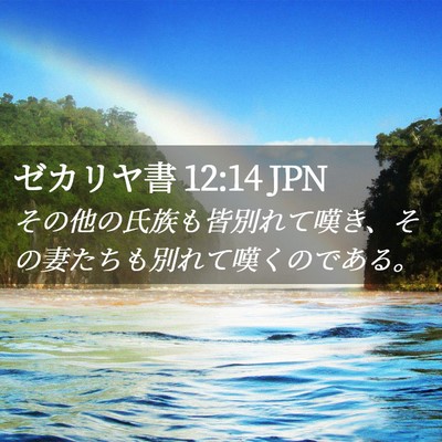 Picture 02 - ゼカリヤ書 12:14 JPN - その他の氏族も皆別れて嘆き、その - Bible Verse Picture