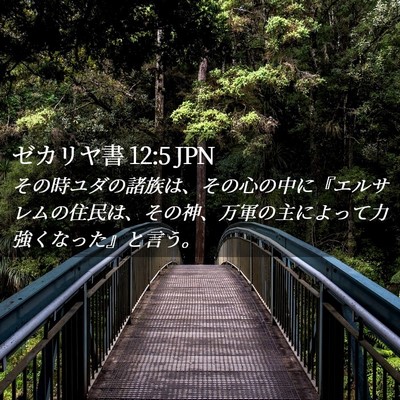 Picture 02 - ゼカリヤ書 12:5 JPN - その時ユダの諸族は、その心の中に - Bible Verse Picture
