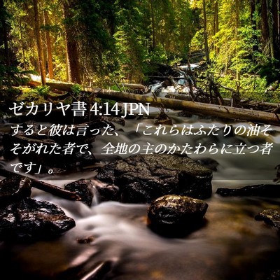 Picture 02 - ゼカリヤ書 4:14 JPN - すると彼は言った、「これらはふた - Bible Verse Picture