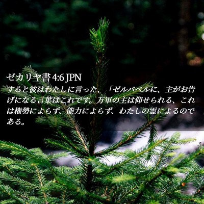 Picture 02 - ゼカリヤ書 4:6 JPN - すると彼はわたしに言った、「ゼル - Bible Verse Picture