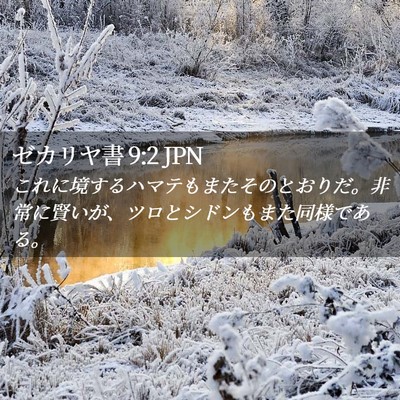 Picture 02 - ゼカリヤ書 9:2 JPN - これに境するハマテもまたそのとお - Bible Verse Picture