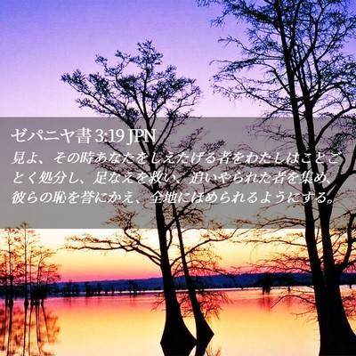 Picture 02 - ゼパニヤ書 3:19 JPN - 見よ、その時あなたをしえたげる者 - Bible Verse Picture