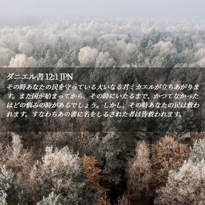 Picture 02 - ダニエル書 12:1 JPN - その時あなたの民を守っている大い - Bible Verse Picture