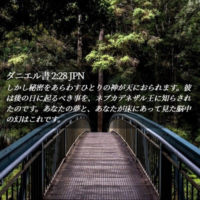 Picture 02 - ダニエル書 2:28 JPN - しかし秘密をあらわすひとりの神が - Bible Verse Picture