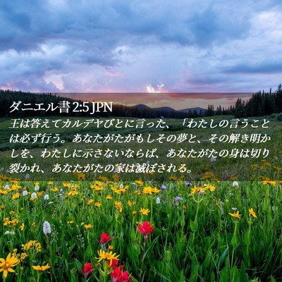 Picture 02 - ダニエル書 2:5 JPN - 王は答えてカルデヤびとに言った、 - Bible Verse Picture