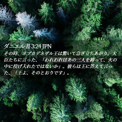 Picture 02 - ダニエル書 3:24 JPN - その時、ネブカデネザル王は驚いて - Bible Verse Picture