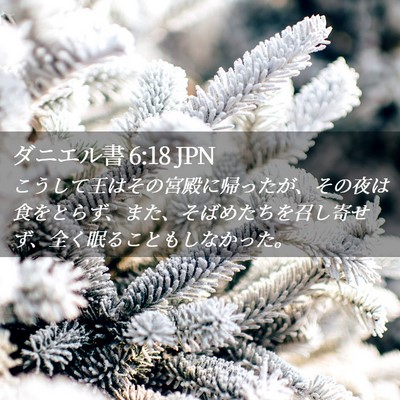 Picture 02 - ダニエル書 6:18 JPN - こうして王はその宮殿に帰ったが、 - Bible Verse Picture