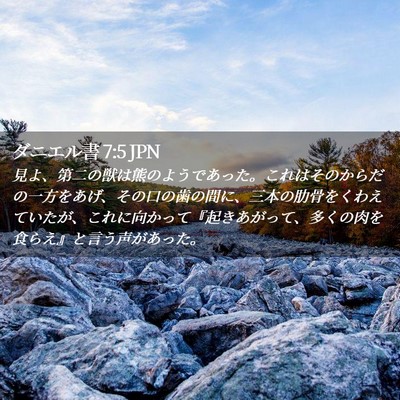 Picture 02 - ダニエル書 7:5 JPN - 見よ、第二の獣は熊のようであった - Bible Verse Picture