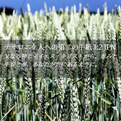 Picture 02 - テサロニケ人への第二の手紙 1:2 JPN - 父なる神と主イエス・キリストから - Bible Verse Picture