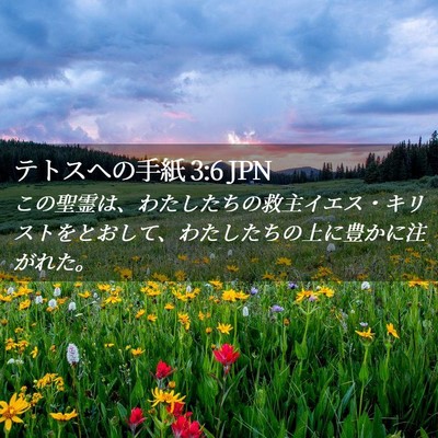 Picture 02 - テトスヘの手紙 3:6 JPN - この聖霊は、わたしたちの救主イエ - Bible Verse Picture