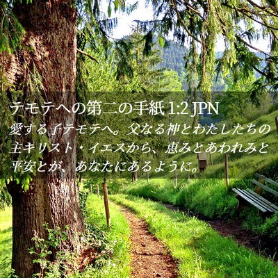 Picture 02 - テモテヘの第二の手紙 1:2 JPN - 愛する子テモテへ。父なる神とわた - Bible Verse Picture