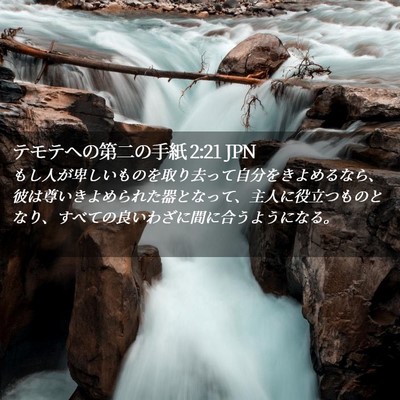 Picture 02 - テモテヘの第二の手紙 2:21 JPN - もし人が卑しいものを取り去って自 - Bible Verse Picture