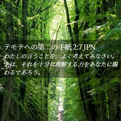 Picture 02 - テモテヘの第二の手紙 2:7 JPN - わたしの言うことを、よく考えてみ - Bible Verse Picture