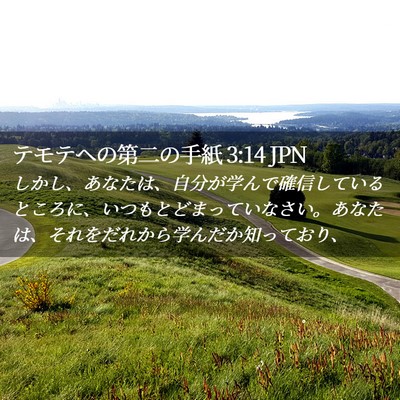 Picture 02 - テモテヘの第二の手紙 3:14 JPN - しかし、あなたは、自分が学んで確 - Bible Verse Picture