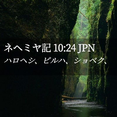 Picture 02 - ネヘミヤ記 10:24 JPN - ハロヘシ、ピルハ、ショベク、 - Bible Verse Picture