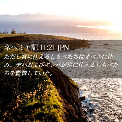 Picture 02 - ネヘミヤ記 11:21 JPN - ただし宮に仕えるしもべたちはオペ - Bible Verse Picture