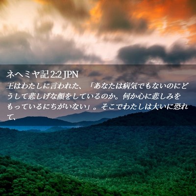 Picture 02 - ネヘミヤ記 2:2 JPN - 王はわたしに言われた、「あなたは - Bible Verse Picture