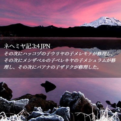 Picture 02 - ネヘミヤ記 3:4 JPN - その次にハッコヅの子ウリヤの子メ - Bible Verse Picture