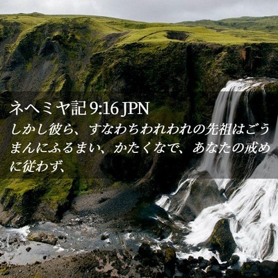 Picture 02 - ネヘミヤ記 9:16 JPN - しかし彼ら、すなわちわれわれの先 - Bible Verse Picture