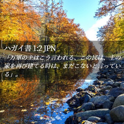 Picture 02 - ハガイ書 1:2 JPN - 「万軍の主はこう言われる、この民 - Bible Verse Picture