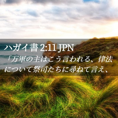 Picture 02 - ハガイ書 2:11 JPN - 「万軍の主はこう言われる、律法に - Bible Verse Picture