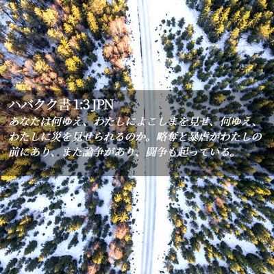 Picture 02 - ハバクク書 1:3 JPN - あなたは何ゆえ、わたしによこしま - Bible Verse Picture