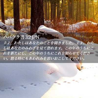 Picture 02 - ハバクク書 3:2 JPN - 主よ、わたしはあなたのことを聞き - Bible Verse Picture