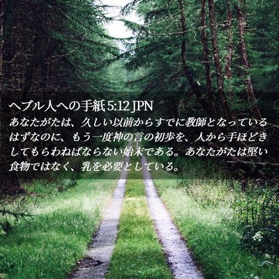 Picture 02 - ヘブル人への手紙 5:12 JPN - あなたがたは、久しい以前からすで - Bible Verse Picture