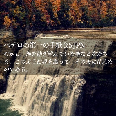 Picture 02 - ペテロの第一の手紙 3:5 JPN - むかし、神を仰ぎ望んでいた聖なる - Bible Verse Picture