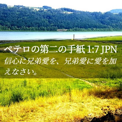 Picture 02 - ペテロの第二の手紙 1:7 JPN - 信心に兄弟愛を、兄弟愛に愛を加え - Bible Verse Picture