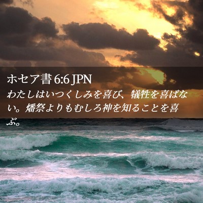 Picture 02 - ホセア書 6:6 JPN - わたしはいつくしみを喜び、犠牲を - Bible Verse Picture