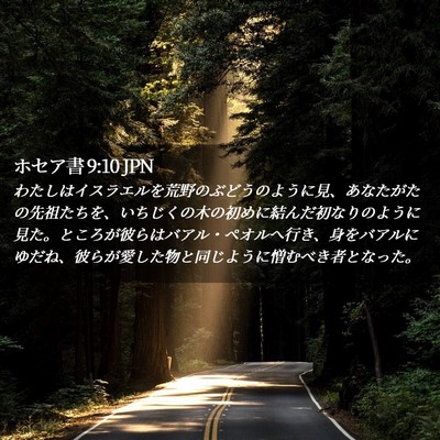 Picture 02 - ホセア書 9:10 JPN - わたしはイスラエルを荒野のぶどう - Bible Verse Picture