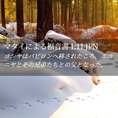 Picture 02 - マタイによる福音書 1:11 JPN - ヨシヤはバビロンへ移されたころ、 - Bible Verse Picture