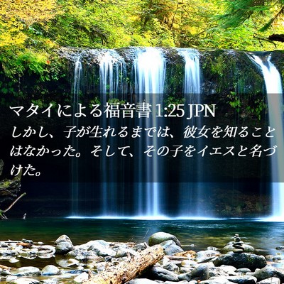 Picture 02 - マタイによる福音書 1:25 JPN - しかし、子が生れるまでは、彼女を - Bible Verse Picture