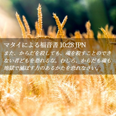 Picture 02 - マタイによる福音書 10:28 JPN - また、からだを殺しても、魂を殺す - Bible Verse Picture