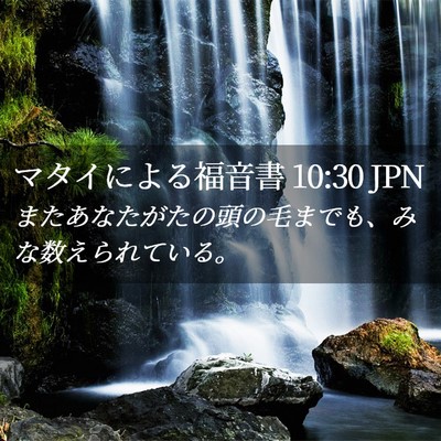 Picture 02 - マタイによる福音書 10:30 JPN - またあなたがたの頭の毛までも、み - Bible Verse Picture