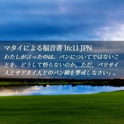 Picture 02 - マタイによる福音書 16:11 JPN - わたしが言ったのは、パンについて - Bible Verse Picture