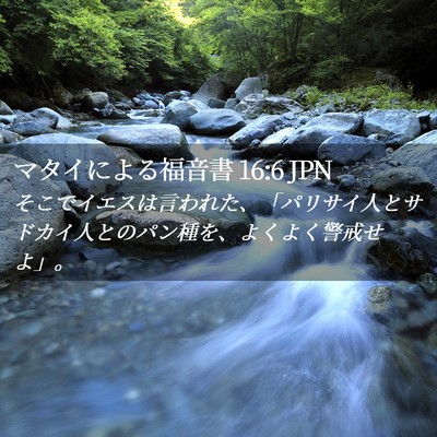 Picture 02 - マタイによる福音書 16:6 JPN - そこでイエスは言われた、「パリサ - Bible Verse Picture