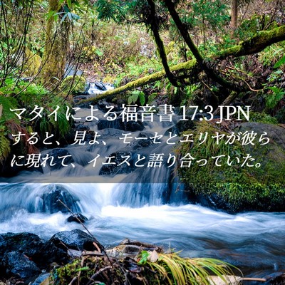 Picture 02 - マタイによる福音書 17:3 JPN - すると、見よ、モーセとエリヤが彼 - Bible Verse Picture