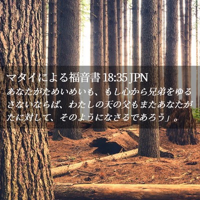 Picture 02 - マタイによる福音書 18:35 JPN - あなたがためいめいも、もし心から - Bible Verse Picture