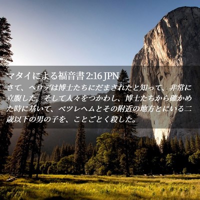 Picture 02 - マタイによる福音書 2:16 JPN - さて、ヘロデは博士たちにだまされ - Bible Verse Picture