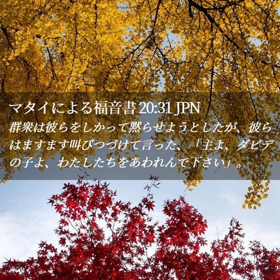 Picture 02 - マタイによる福音書 20:31 JPN - 群衆は彼らをしかって黙らせようと - Bible Verse Picture
