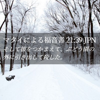 Picture 02 - マタイによる福音書 21:39 JPN - そして彼をつかまえて、ぶどう園の - Bible Verse Picture