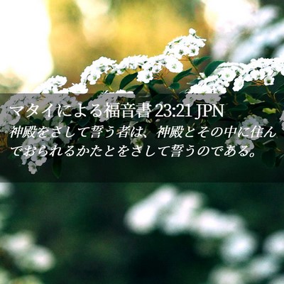 Picture 02 - マタイによる福音書 23:21 JPN - 神殿をさして誓う者は、神殿とその - Bible Verse Picture