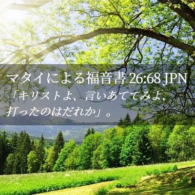 Picture 02 - マタイによる福音書 26:68 JPN - 「キリストよ、言いあててみよ、打 - Bible Verse Picture