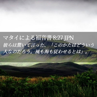 Picture 02 - マタイによる福音書 8:27 JPN - 彼らは驚いて言った、「このかたは - Bible Verse Picture