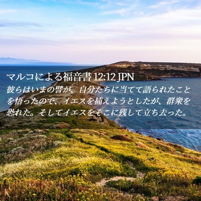 Picture 02 - マルコによる福音書 12:12 JPN - 彼らはいまの譬が、自分たちに当て - Bible Verse Picture