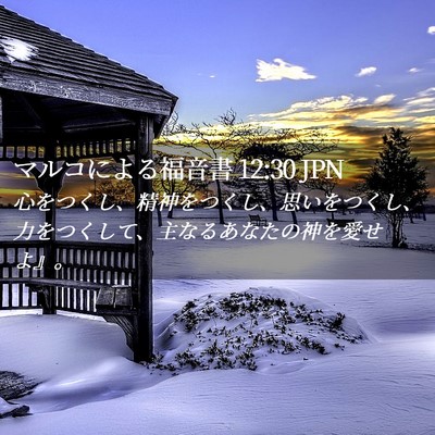 Picture 02 - マルコによる福音書 12:30 JPN - 心をつくし、精神をつくし、思いを - Bible Verse Picture