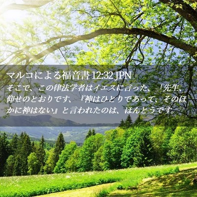 Picture 02 - マルコによる福音書 12:32 JPN - そこで、この律法学者はイエスに言 - Bible Verse Picture