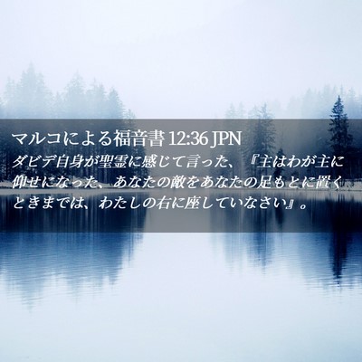 Picture 02 - マルコによる福音書 12:36 JPN - ダビデ自身が聖霊に感じて言った、 - Bible Verse Picture